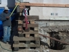 foundation repair in progress
