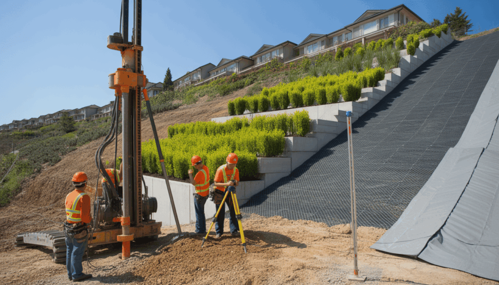 Slope Stabilization with Planting