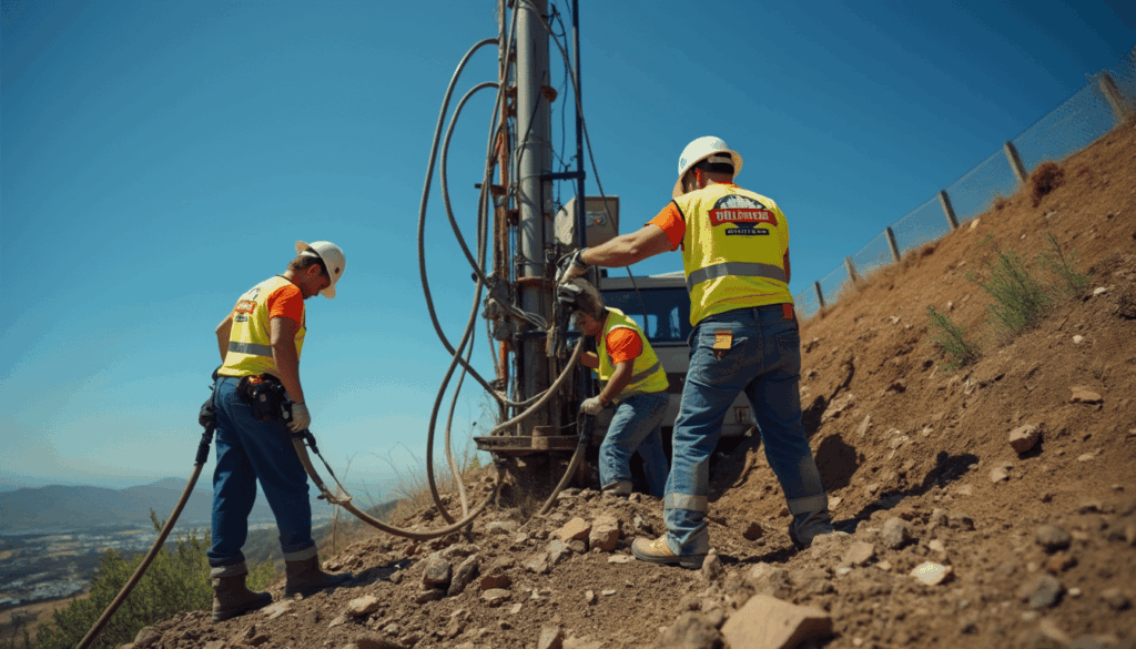 Slope Drilling Operation

