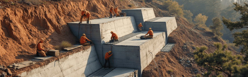Retaining Wall Installation