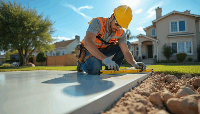 Measuring new concrete slab