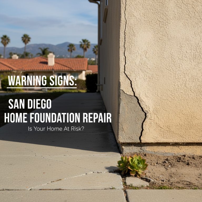 Foundation crack warning signs San Diego home repair.