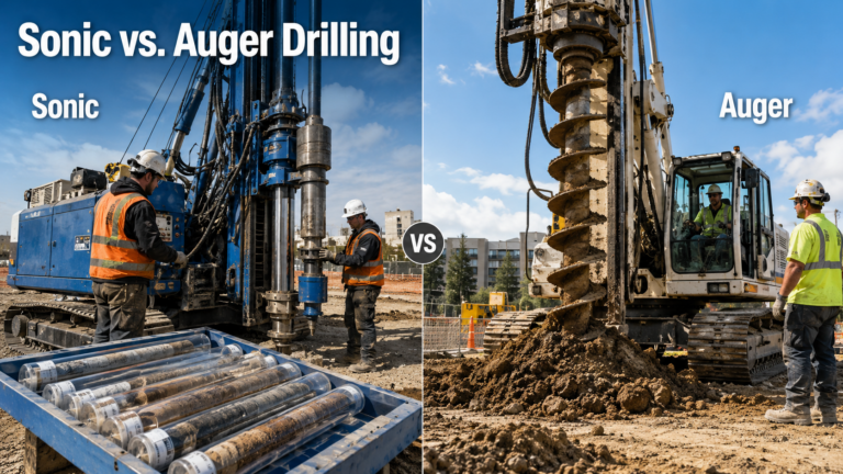 Sonic vs Auger drilling comparison