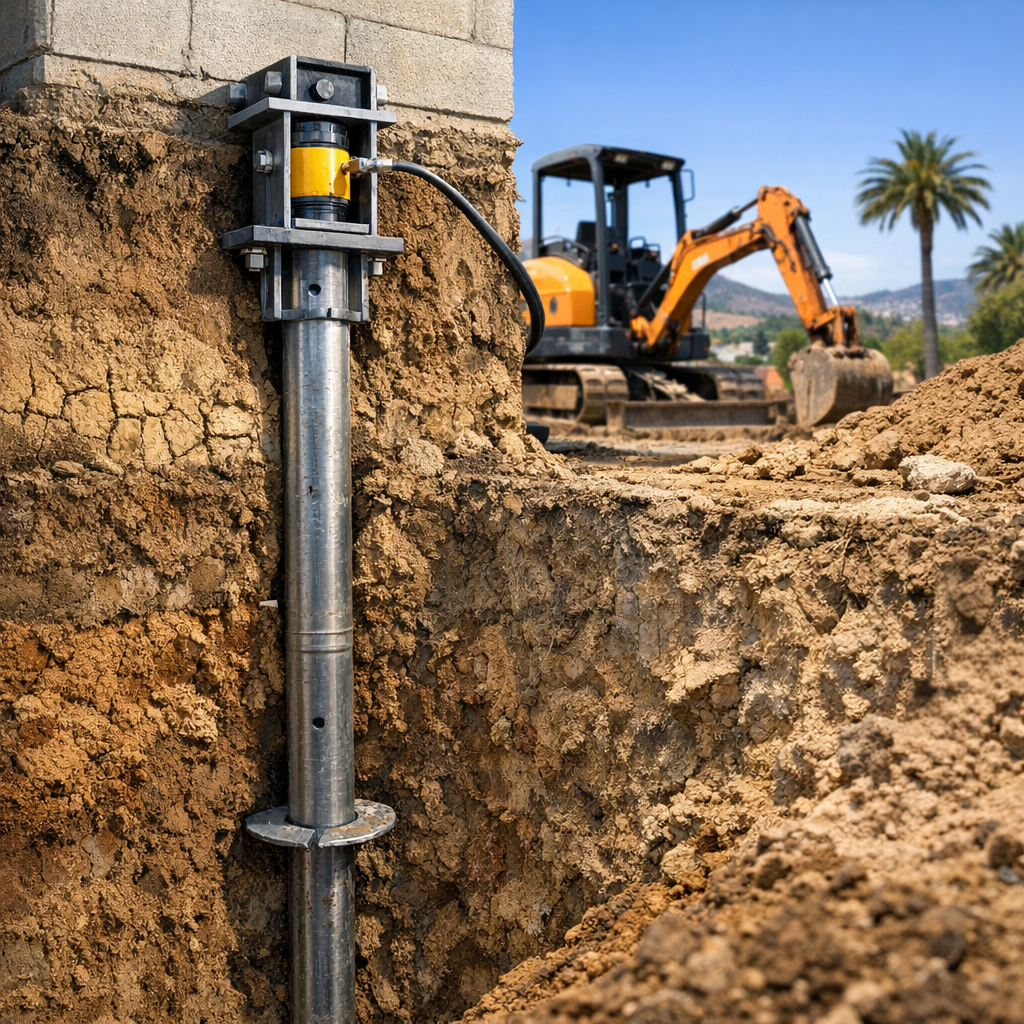 Professional illustration of How Deep Do Foundation Piers Need to Go in Expansive San Diego Soil?