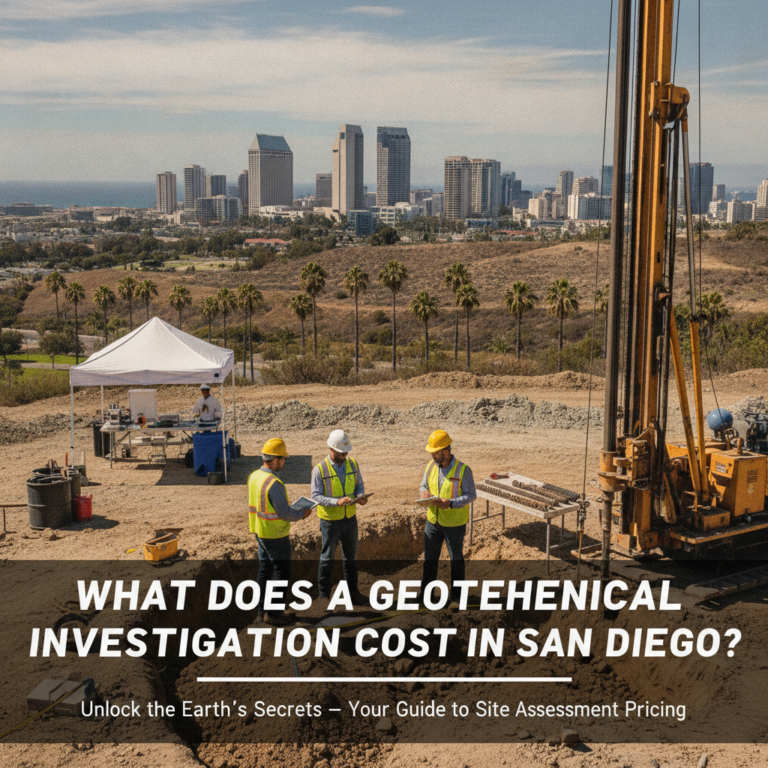 Professional illustration of What Does a Geotechnical Investigation Cost in San Diego?