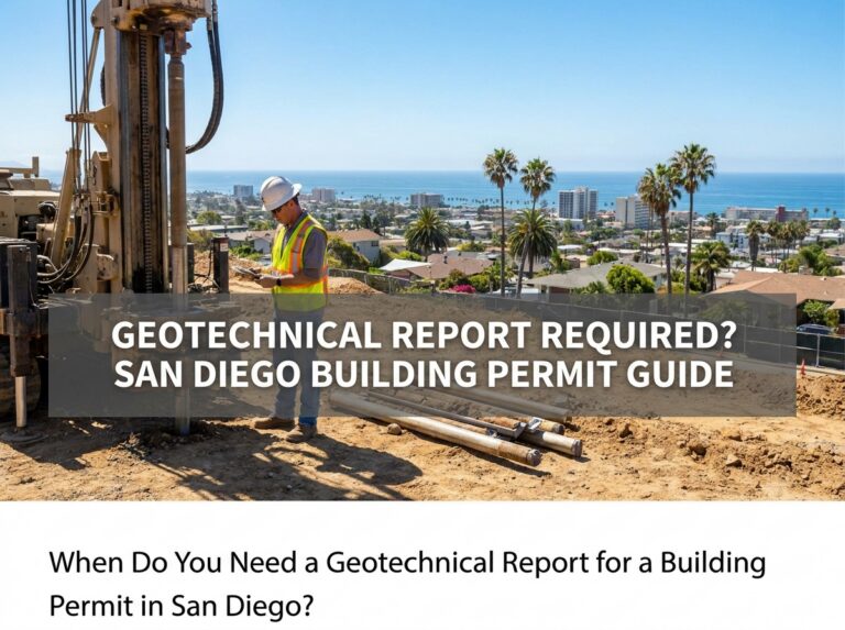 Professional illustration of When Do You Need a Geotechnical Report for a Building Permit in San Diego?